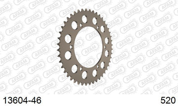 Yamaha FZ8 / Fazer 800 2010-2015 - AFAM Rear Sprocket, 520 conversion, Alu - 46T (orig size) - 13604-46 - P3 Tuning