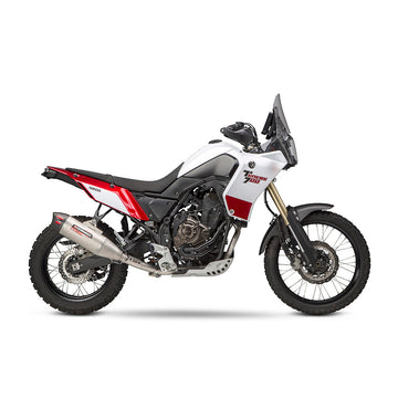 YAMAHA Tenere 700 - (2019-2026) Yoshimura Stainless Full System RS-12 Silencer - Works Edition,  Matt Carbon End Cap and Heel Guard - Does not fit Euro5+ models with dual l
