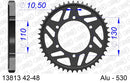 Yamaha YZF-R1 2009-2014 - AFAM Rear Sprocket, 530 (OE Pitch), Alu - 47T (orig size) - 13813-47 - P3 Tuning