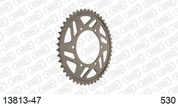 Yamaha YZF-R1 2007-2008 - AFAM Rear Sprocket, 530 (OE Pitch), Alu - 47T, 120 links reqd - 13813-47 - P3 Tuning