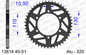 Suzuki GSX-S1000 2021-2026 - AFAM Rear Sprocket, 520 conversion, Alu - 44T (orig size) - 13814-44 - P3 Tuning