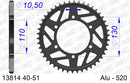 Yamaha YZF-R6 2008-2016 - AFAM Rear Sprocket, 520 conversion, Alu - 46T, 116 links reqd - 13814-46 - P3 Tuning