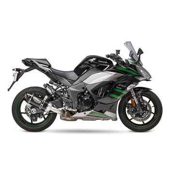 KAWASAKI Ninja 1000 SX - (2020-2024) Yoshimura Stainless Street Series Alpha Carbon Slip-on