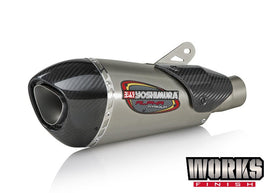 KAWASAKI ZX-10R / RR - (2016-2020) Yoshimura Titanium Alpha T Silencer ¾ System - Carbon End Cap @ Heat Shield - Race Series