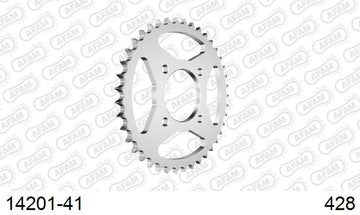 Suzuki RG 125 UC G,H,J 1986-1988 - AFAM Rear Sprocket, 428 (OE Pitch), Steel - 41T (orig size) - 14201-41 - P3 Tuning