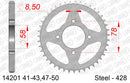 Suzuki GS 125 ES Z,D,F,K,L,M,R 1985-1996 - AFAM Rear Sprocket, 428 (OE Pitch), Steel - 41T, 116 links reqd - 14201-41 - P3 Tuning