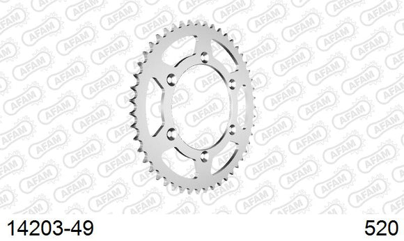 Suzuki DRZ400 S 2002-2008 - AFAM Rear Sprocket, 520 (OE Pitch), Steel - 49T, 116 links reqd - 14203-49 - P3 Tuning