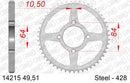 Suzuki RV125 Van Van 2007-2017 - AFAM Rear Sprocket, 428 (OE Pitch), Steel - 51T, 136 links reqd - 14215-51 - P3 Tuning