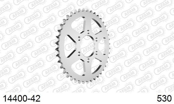 Suzuki GS425E 1979-1980 - AFAM Rear Sprocket, 530 (OE Pitch), Steel - 42T, 104 links reqd - 14400-42 - P3 Tuning