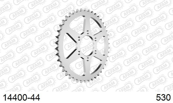 Suzuki GS550 1977-1977 - AFAM Rear Sprocket, 530 (OE Pitch), Steel - 44T, 108 links reqd - 14400-44 - P3 Tuning