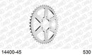 Suzuki GS550 1977-1977 - AFAM Rear Sprocket, 530 (OE Pitch), Steel - 45T (orig size) - 14400-45 - P3 Tuning