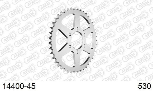 Suzuki GS550 1977-1977 - AFAM Rear Sprocket, 530 (OE Pitch), Steel - 45T (orig size) - 14400-45 - P3 Tuning