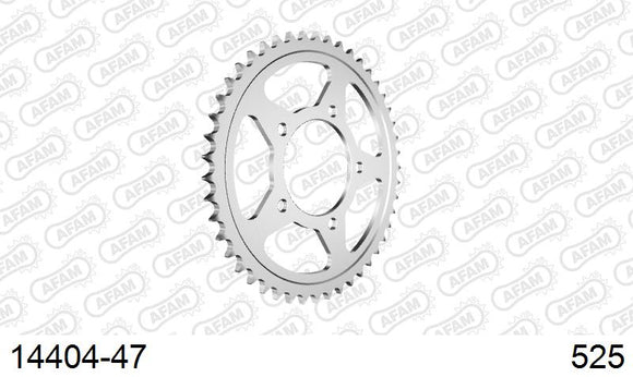 Suzuki GSF400 Bandit 1989-1992 - AFAM Rear Sprocket, 525 (OE Pitch), Steel - 47T (orig size) - 14404-47 - P3 Tuning