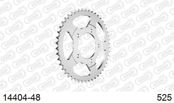 Suzuki GSF400 Bandit 1989-1992 - AFAM Rear Sprocket, 525 (OE Pitch), Steel - 48T, 116 links reqd - 14404-48 - P3 Tuning