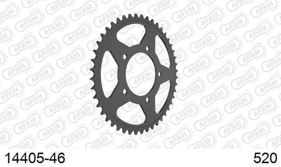 Suzuki GSX250R 2017-2020 - AFAM Rear Sprocket, 520 (OE Pitch), Steel - 46T (orig size) - 14405-46 - P3 Tuning