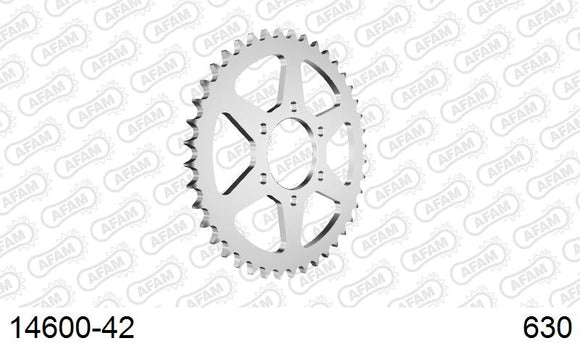 Suzuki GS750 1977-1979 - AFAM Rear Sprocket, 630 (OE Pitch), Steel - 42T, 98 links reqd - 14600-42 - P3 Tuning