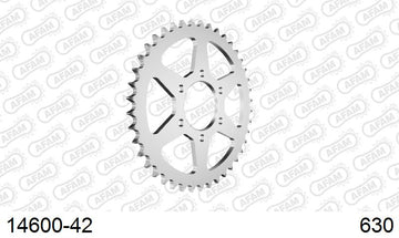 Suzuki GSX1100 Katana / S Katana 1982-1982 - AFAM Rear Sprocket, 630 (OE Pitch), Steel - 42T (orig size) - 14600-42 - P3 Tuning