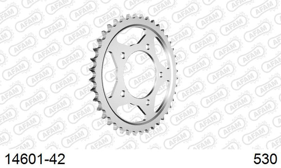 Suzuki GSX750F 1998-2004 - AFAM Rear Sprocket, 530 (OE Pitch), Steel - 42T, 116 links reqd - 14601-42 - P3 Tuning