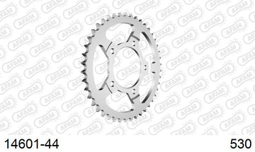 Suzuki RF600R 1993-1994 - AFAM Rear Sprocket, 530 (OE Pitch), Steel - 44T, 110 links reqd - 14601-44 - P3 Tuning