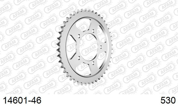 Suzuki GSX-R1100 1988-1988 - AFAM Rear Sprocket, 530 (OE Pitch), Steel - 46T (orig size) - 14601-46 - P3 Tuning