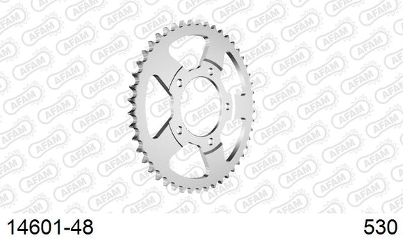 Suzuki GSF650 Bandit 2005-2006 - AFAM Rear Sprocket, 530 (OE Pitch), Steel - 48T, 118 links reqd - 14601-48 - P3 Tuning