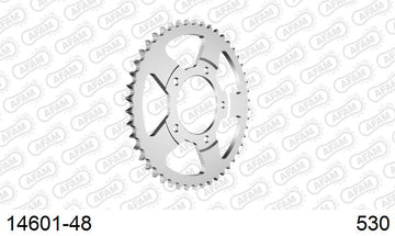 Suzuki GSX750F 1998-2004 - AFAM Rear Sprocket, 530 (OE Pitch), Steel - 48T, 118 links reqd - 14601-48 - P3 Tuning