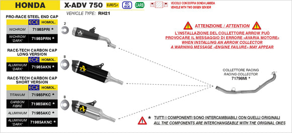 Honda X-ADV 750 Nichrom Pro-Race silencer