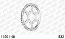 Suzuki GSX-R1100 1995-1996 - AFAM Rear Sprocket, 532 conversion, Steel - 48T, 120 links reqd - 14901-48 - P3 Tuning