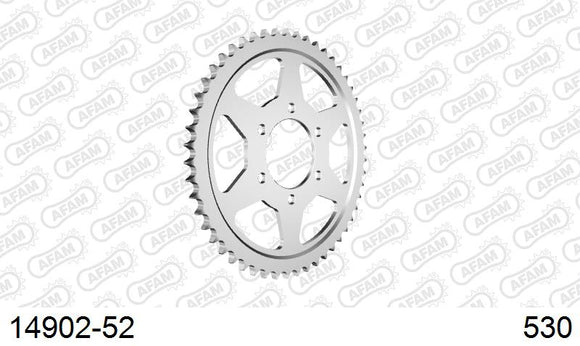 Suzuki GS550E / ES 1983-1986 - AFAM Rear Sprocket, 530 (OE Pitch), Steel - 52T, 116 links reqd - 14902-52 - P3 Tuning