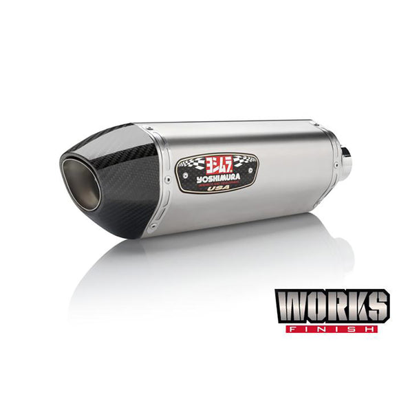 BMW R1200GS Adventure - (2014-2018) Yoshimura Stainless Street R77 Works Edition Slip-on - Carbon End Cap