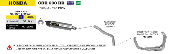 Honda CBR 600 RR Mid-pipe