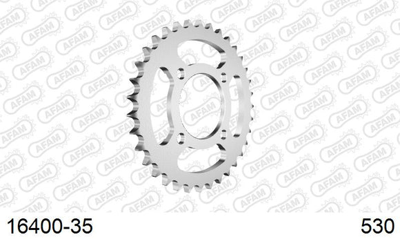 Kawasaki GPZ 305 A1,B2,B3,B4,B5,B6,B7,B7,B8,B8,B9,B10,B10,B10 1983-1996 - AFAM Rear Sprocket, 530 (OE Pitch), Steel - 35T (orig size) - 16400-35 - P3 Tuning