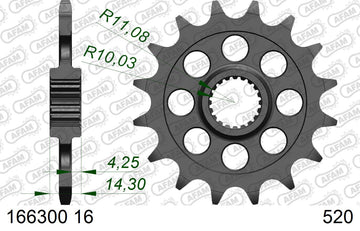 BMW G310GS 2017-2025 - AFAM MX reinforced Chain & Steel Sprocket Kit, 520 (OE Pitch) - 16431131B - P3 Tuning