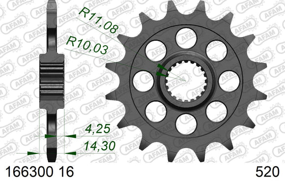 BMW G310R 2017-2026 - AFAM MX reinforced Chain & Steel Sprocket Kit, 520 (OE Pitch) - 16431131B - P3 Tuning
