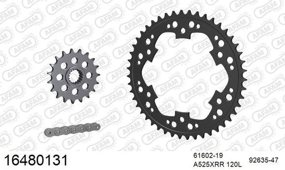 BMW F800R 2015-2019 - AFAM XS-ring Extra Reinforced Chain & Steel Sprocket Kit, 525 (OE Pitch) - 16480131 - P3 Tuning