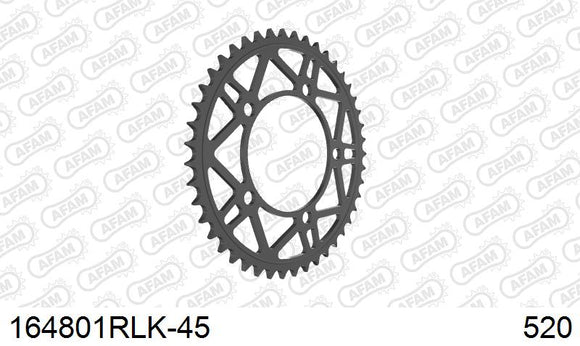 BMW S1000RR 2010-2011 - AFAM Rear Sprocket, 520 conversion, Steel - 45T, 120 links reqd - 164801RLK-45 - P3 Tuning