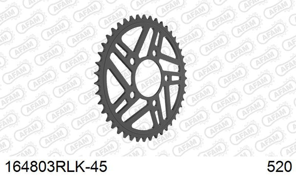 BMW S1000RR 2014-2014 - AFAM Rear Sprocket, 520 conversion, Steel - 45T (orig size), fits Optional forged wheels - 164803RLK-45 - P3 Tuning