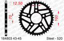 BMW S1000RR HP-4 Race 2017-2018 - AFAM Rear Sprocket, 520 (OE Pitch), Steel - 45T (orig size) - 164803RLK-45 - P3 Tuning
