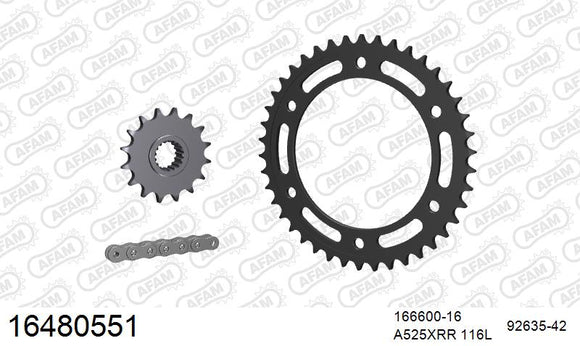 BMW F800GS 2011 - AFAM XS-ring Extra Reinforced Chain & Steel Sprocket Kit, 525 (OE Pitch) - 16480551 - P3 Tuning