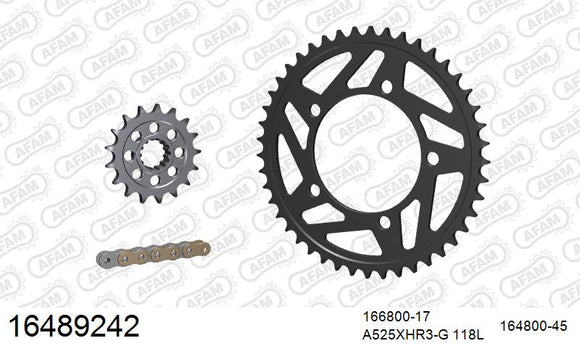 BMW S1000RR 2012-2013 - AFAM XS-ring Hyper reinforced Chain & Steel Sprocket Kit, 525 (OE Pitch) - 16489242 - P3 Tuning