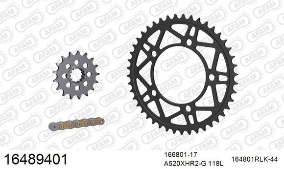 BMW S1000RR 2010-2011 - AFAM XS-ring Hyper reinforced Chain & Racing Superlight Steel Sprocket Kit, 520 conversion - 16489401 - P3 Tuning