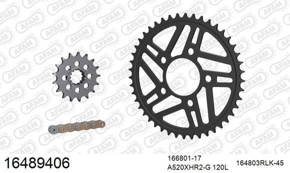 BMW S1000RR 2017-2018 - AFAM XS-ring Hyper reinforced Chain & Racing Superlight Steel Sprocket Kit, 520 conversion - 16489406 - P3 Tuning