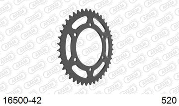 Kawasaki Zephyr 550 1991-1996 - AFAM Rear Sprocket, 520 (OE Pitch), Steel - 42T, 110 links reqd - 16500-42 - P3 Tuning