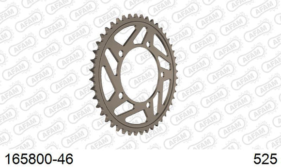 BMW S1000RR 2017-2018 - AFAM Rear Sprocket, 525 (OE Pitch), Alu - 46T, 122 links reqd - 165800-46 - P3 Tuning