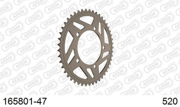 BMW S1000RR 2014-2014 - AFAM Rear Sprocket, 520 conversion, Alu - 47T, 122 links reqd, fits Kit config 2 - 165801-47 - P3 Tuning