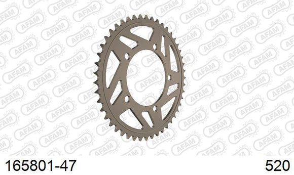 BMW S1000RR 2017-2018 - AFAM Rear Sprocket, 520 conversion, Alu - 47T, 122 links reqd - 165801-47 - P3 Tuning