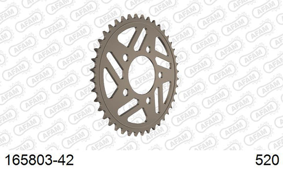 BMW S1000RR 2017-2018 - AFAM Rear Sprocket, 520 conversion, Alu - 42T, 120 links reqd, fits Optional forged wheels - 165803-42 - P3 Tuning