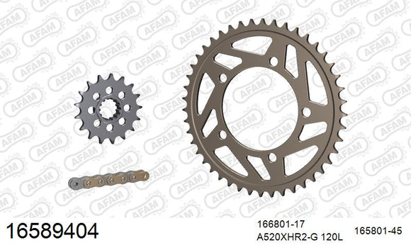 BMW S1000RR 2017-2018 - AFAM XS-ring Hyper reinforced Chain & Alu Sprocket Kit, 520 conversion - 16589404 - P3 Tuning