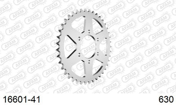 Kawasaki GPZ1100 1982-1982 - AFAM Rear Sprocket, 630 (OE Pitch), Steel - 41T (orig size) - 16601-41 - P3 Tuning