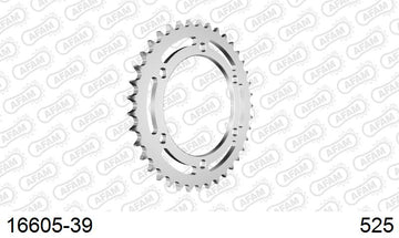 Kawasaki W650 1999-2006 - AFAM Rear Sprocket, 525 (OE Pitch), Steel - 39T (orig size) - 16605-39 - P3 Tuning